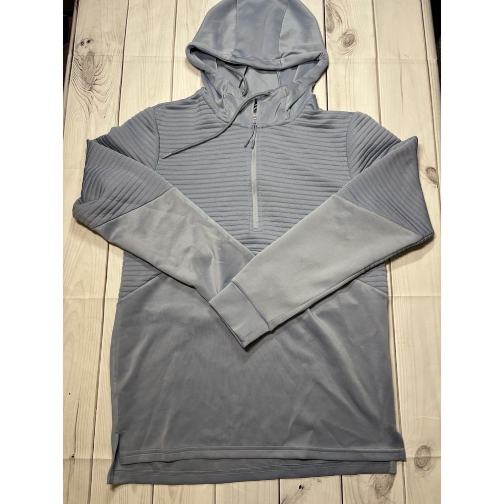 Apana Men's Smoky Blue Ottoman Active Sweatshirt Zip Sport Hoodie Blue Grey S